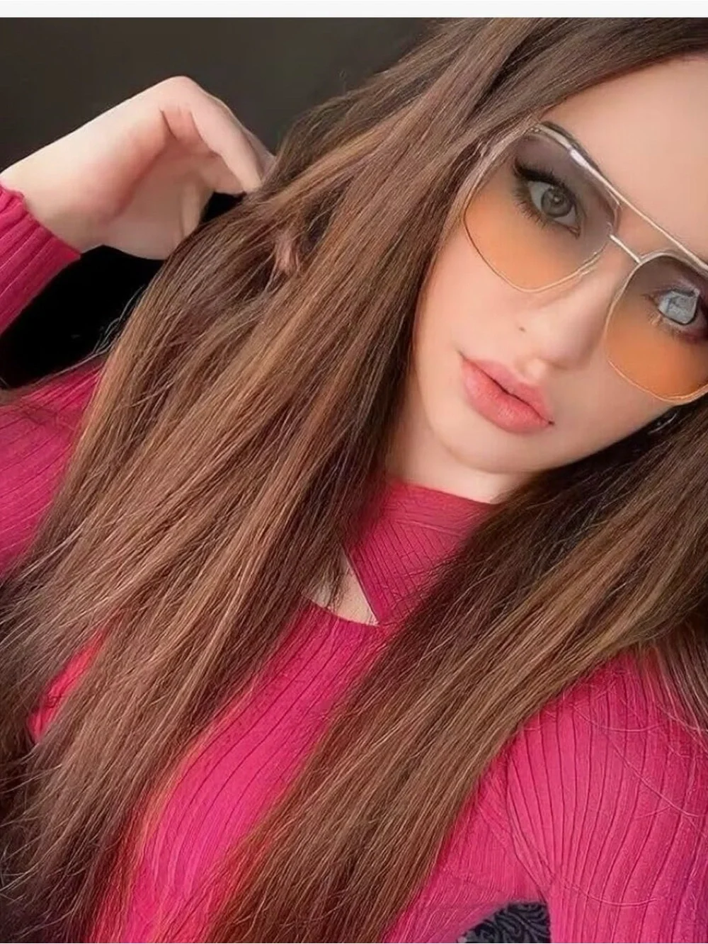 Gold Framed Gradient Lens Sunglasses - Blue to Amber Lenses